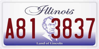 IL license plate A813837