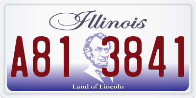 IL license plate A813841