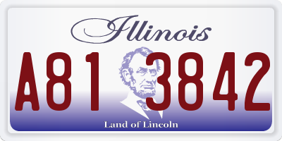 IL license plate A813842