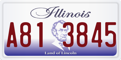 IL license plate A813845