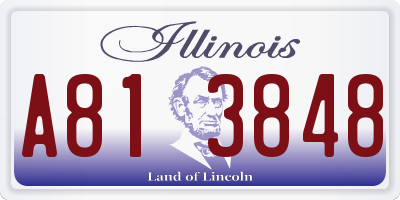 IL license plate A813848