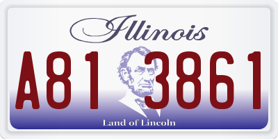 IL license plate A813861