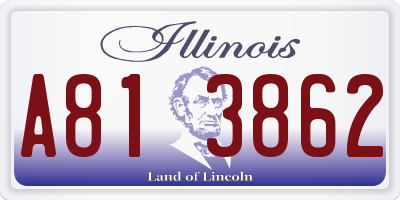 IL license plate A813862