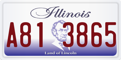 IL license plate A813865
