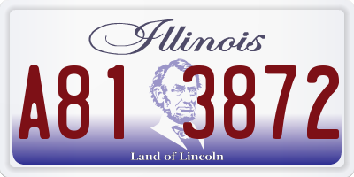 IL license plate A813872