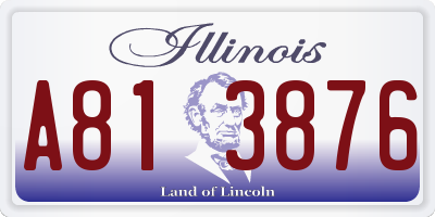 IL license plate A813876