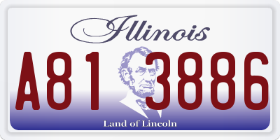 IL license plate A813886
