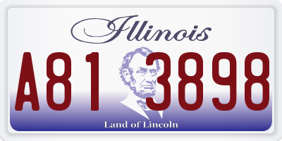 IL license plate A813898