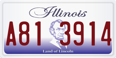 IL license plate A813914