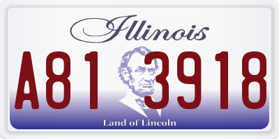 IL license plate A813918