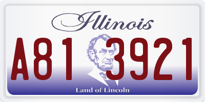 IL license plate A813921