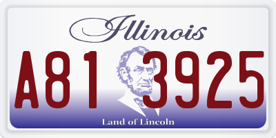 IL license plate A813925