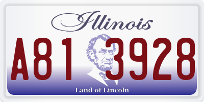 IL license plate A813928