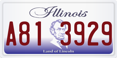IL license plate A813929
