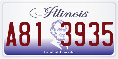 IL license plate A813935