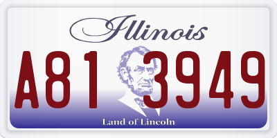 IL license plate A813949