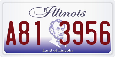 IL license plate A813956