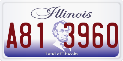 IL license plate A813960