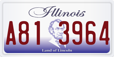 IL license plate A813964