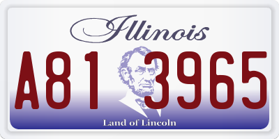 IL license plate A813965