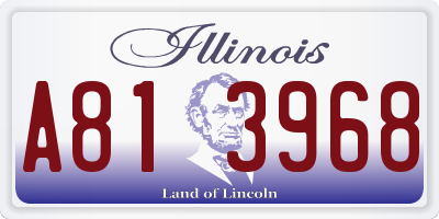 IL license plate A813968