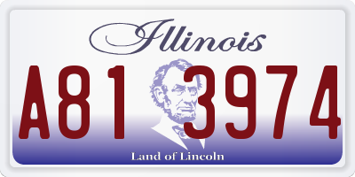 IL license plate A813974