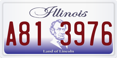 IL license plate A813976