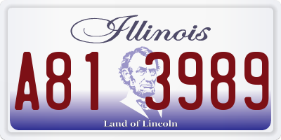 IL license plate A813989