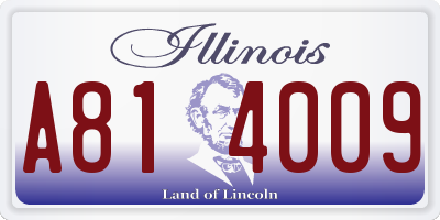 IL license plate A814009