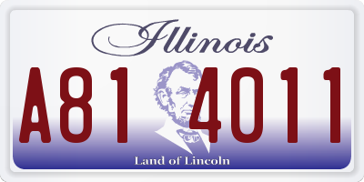 IL license plate A814011
