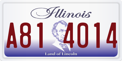 IL license plate A814014