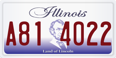 IL license plate A814022