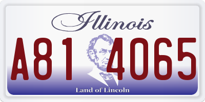 IL license plate A814065