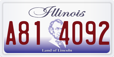 IL license plate A814092