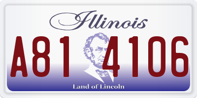 IL license plate A814106