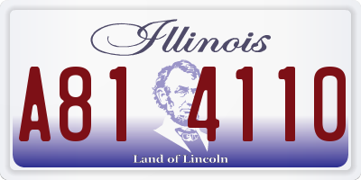 IL license plate A814110