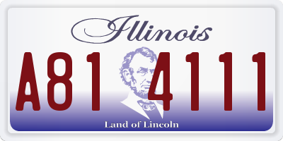 IL license plate A814111