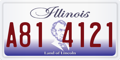 IL license plate A814121