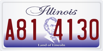 IL license plate A814130