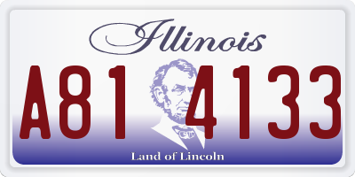 IL license plate A814133