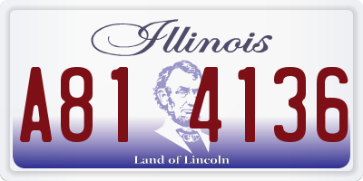 IL license plate A814136