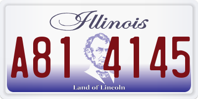 IL license plate A814145