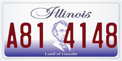 IL license plate A814148