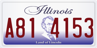 IL license plate A814153