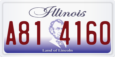IL license plate A814160