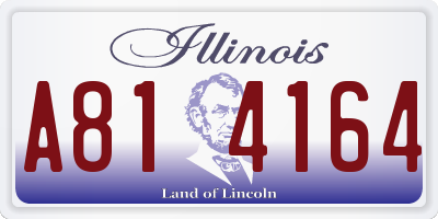 IL license plate A814164