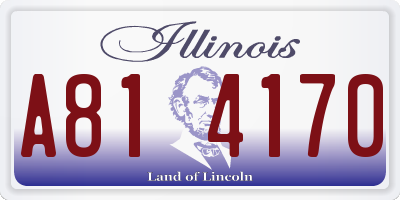 IL license plate A814170