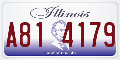 IL license plate A814179