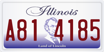 IL license plate A814185