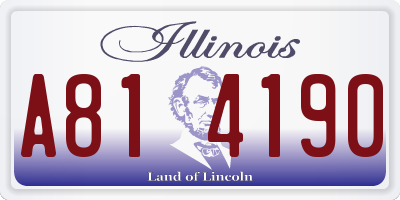 IL license plate A814190